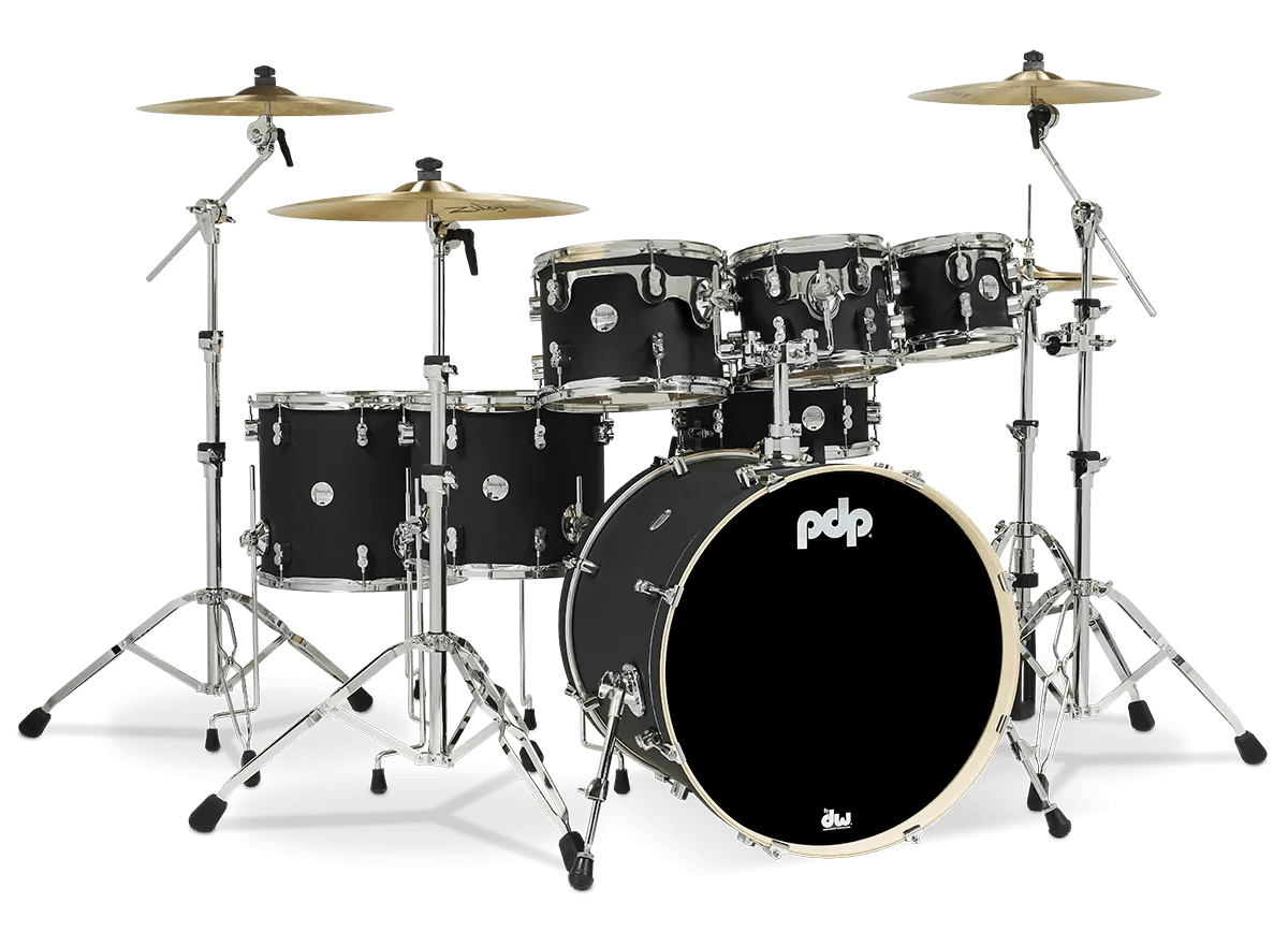 PDP Concept Maple Batterie 22"/7pcs Satin Black