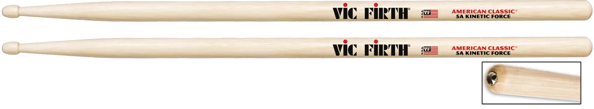VIC FIRTH 5A American Classic Hickory Kinetic Force
