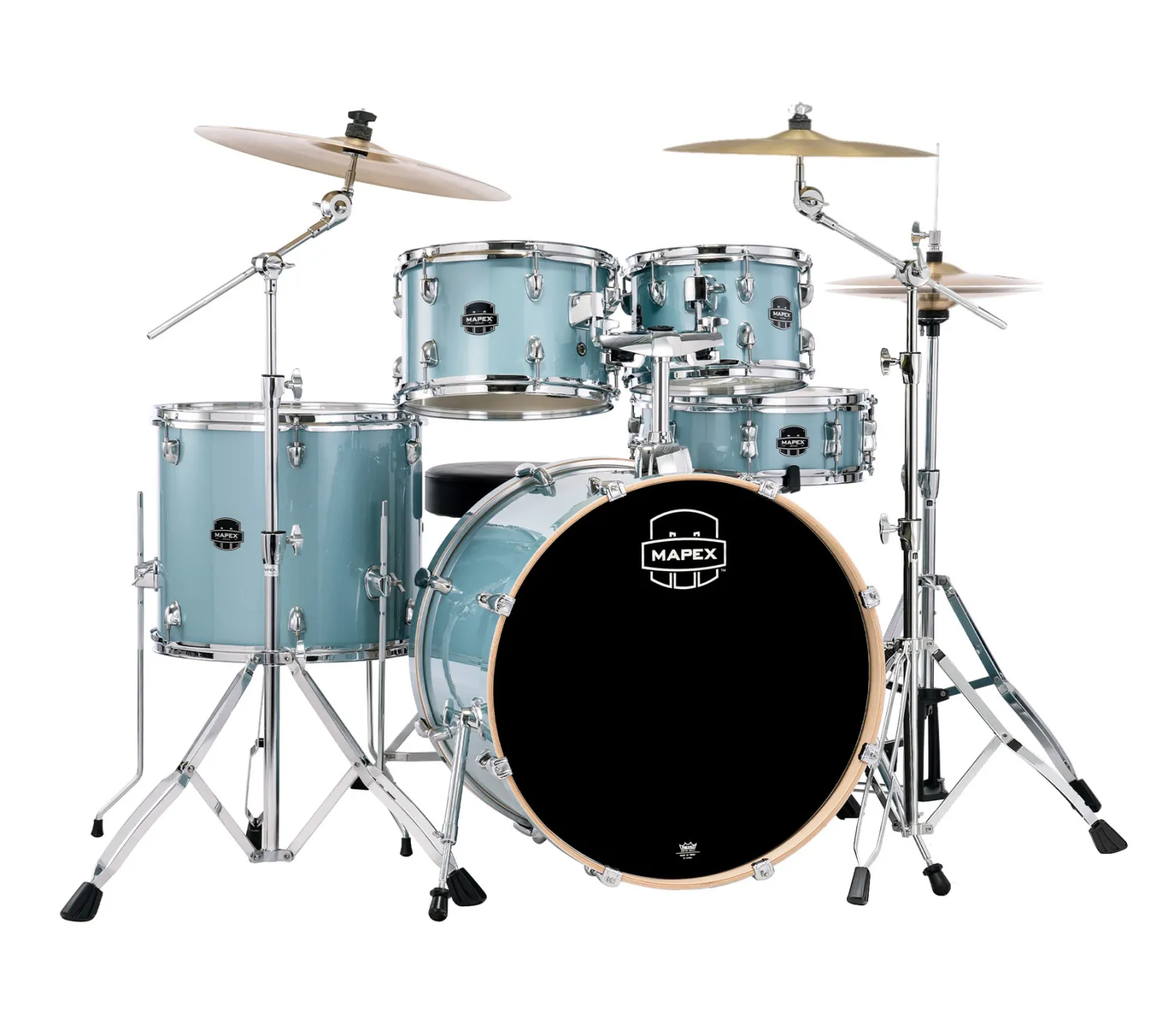 MAPEX Venus Batterie 20"/5pcs Aqua Blue Sparkle + B400