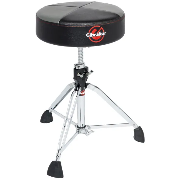 GIBRALTAR 9608RQPGB Siège Rond Vinyle Pro Damier Black/Grey