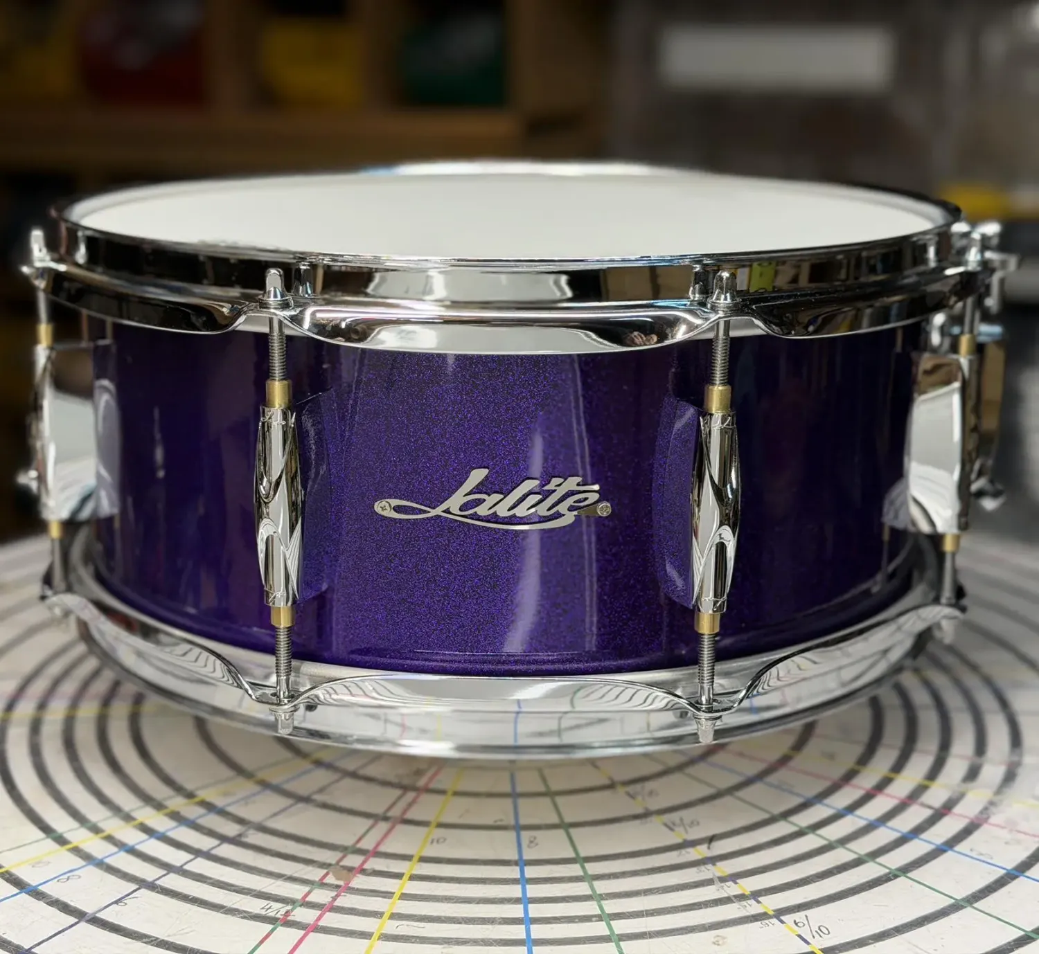 LALITE Erable Caisse Claire 13"x 5.5" Royal Purple Sparkle
