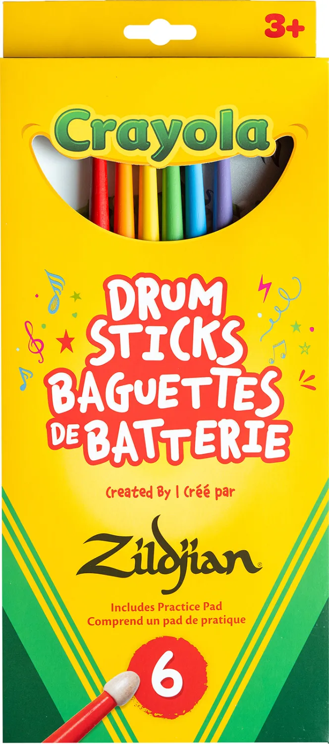 ZILDJIAN  Pack Crayola 6 baguettes junior + pad