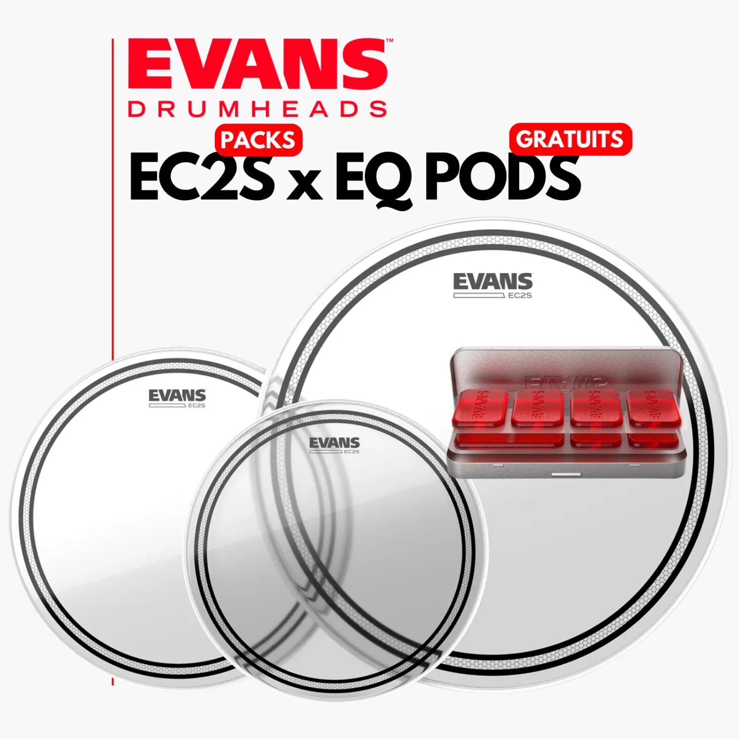 EVANS Pack EC2S Clear 12"/13"/16"