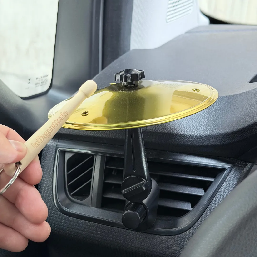 Mini cymbale de voiture avec support + porte clé