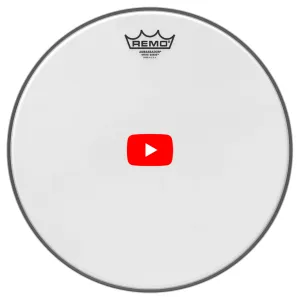 REMO White Suede 14" Ambassador