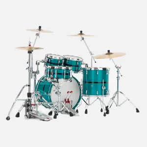 PEARL Masters Maple Pure Batterie 22"/4pcs Aqua Turquoise Stripe (Glock Std)