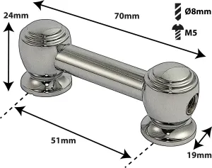 Coquille Spare Drum Tube Lug - Double Tirant - 51Mm