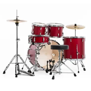 PEARL Roadshow Batterie 22"/5pcs - Pack Sabian 2cymb - Matte Red