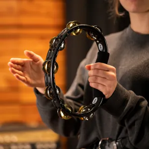 Tambourin Meinl Demi-Lune - 2 Rangs - Nickel/Cuivre - Black