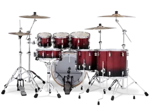 PDP Concept Maple Batterie 22"/7pcs Red/Black Fade Lacquer