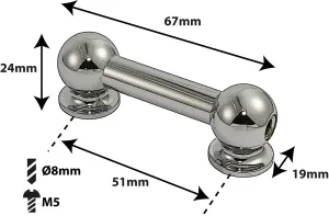 Coquille Spare Drum Tube Lug - Double Tirant - 51Mm