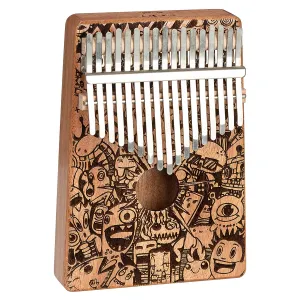 Kalimba Sela 17 Lames Hollow Mahogany - Little Monster Laser