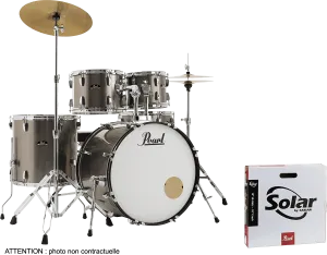 PEARL Roadshow Batterie 22"/5pcs Pack Sabian 2 Cymbales Bronze Metallic