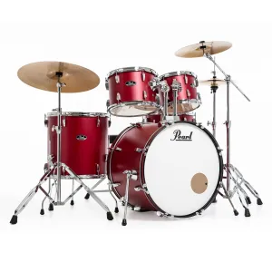 PEARL Roadshow Plus Batterie 20"/5pcs 3 Cymbales Matte Red
