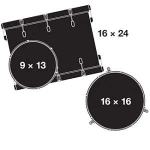 GRETSCH Renown Maple Batterie 24"/3pcs Piano Black