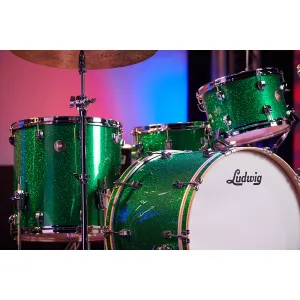 LUDWIG Continental Series Batterie 24"/4pcs Green Sparkle