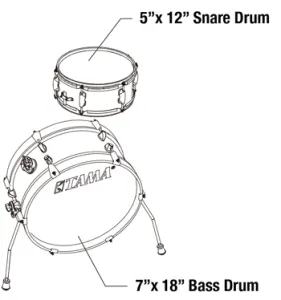 TAMA Club-JAM Kit Batterie 18"/2pcs Charcoal Mist