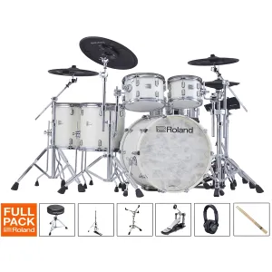 ROLAND VAD716 Batterie V-Drums Acoustic Pearl White Full Pack