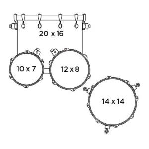 MAPEX Saturn Evolution Batterie 20"/4pcs Exotic Violet Burst