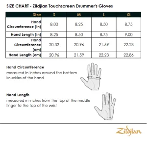 Gants Zildjian Batteur Touchscreen - Taille L