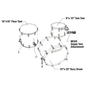 TAMA Starclassic Walnut/Birch Batterie 22"/3pcs Vintage Marine Pearl