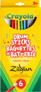 ZILDJIAN  Pack Crayola 6 baguettes junior + pad