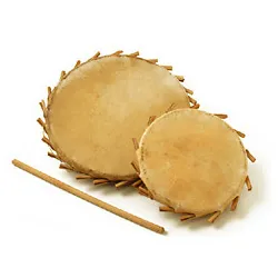 Sakara Yoman Tambourin Terre Cuite Grand - 32Cm