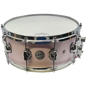 DS DRUMS Rebel Custom Caisse Claire 14"x 6" Birch/Mahogany White Pink