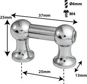 Coquille Spare Drum Tube Lug - Mono Tirant - 25mm - GC