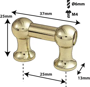 Coquille Spare Drum Tube Lug - Mono Tirant - 25mm - Gold - GC