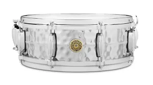 GRETSCH USA Custom Caisse Claire 14"x 5" USA - G4160Hb - Laiton - Hammered Chrome Over Bra
