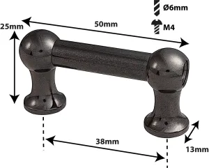 Coquille Spare Drum Tube Lug - Mono Tirant - 38mm - Black - GC