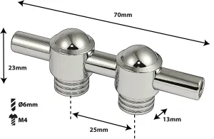 Coquille Spare Drum Tube Lug - Double Tirant - 25Mm