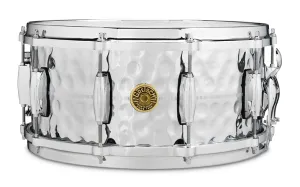 GRETSCH USA Custom Caisse Claire 14"x 6,5" Laiton - Hammered Chrome Over B