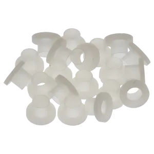 Rondelle Danmar Nylon - White - 100Pcs