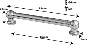 Coquille Spare Drum Tube Lug - Double Tirant - 89Mm