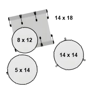 GRETSCH Catalina Club Batterie 18"/4pcs Gloss Crimson Burst