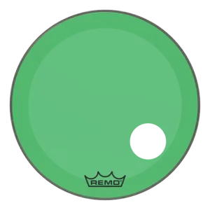 REMO Colortone 20" Powerstroke 3 Bass Green W/Hole