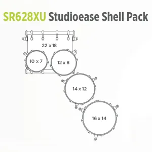 MAPEX Saturn Batterie 22"/5pcs Satin White