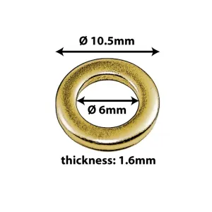 Rondelle Spare Drum Metal Gold (X20)