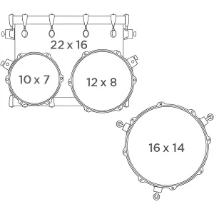 MAPEX Saturn Evolution Batterie 22"/4pcs Exotic Aegean Fade