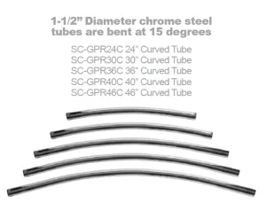 GIBRALTAR SC-GPR40C Tube Rack Incurve 40" | 100cm 