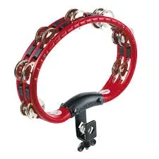 MEINL TMT2R Tambourin Demi-Lune 2 Rangs Acier Red w/clamp
