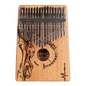 Kalimba Sela 17 Lames Hollow Mahogany - Peaceful Mind