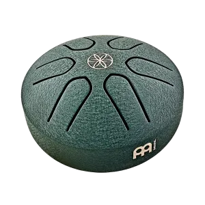 MEINL SONIC ENRGY PSTD4DGGOL Pocket Steel Tongue Drum 3" 6 Notes 440hz, La Majeur, Dark Green Germ of Life