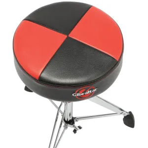 GIBRALTAR 9608RQPRB Siège Rond Vinyle Pro Damier Black/Red