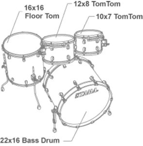 TAMA Starclassic Maple Batterie 22"/4pcs Molten Satin Brown Burst