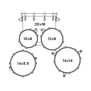 MAPEX Armory Batterie 20"/5pcs Ultramarine