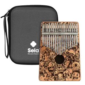 Kalimba Sela 17 Lames Hollow Mahogany - Little Monster Laser