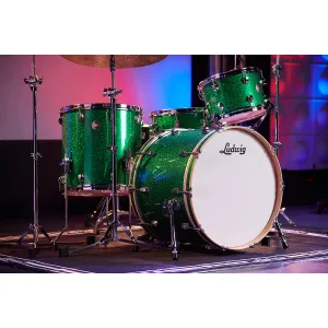 LUDWIG Continental Series Batterie 24"/4pcs Green Sparkle
